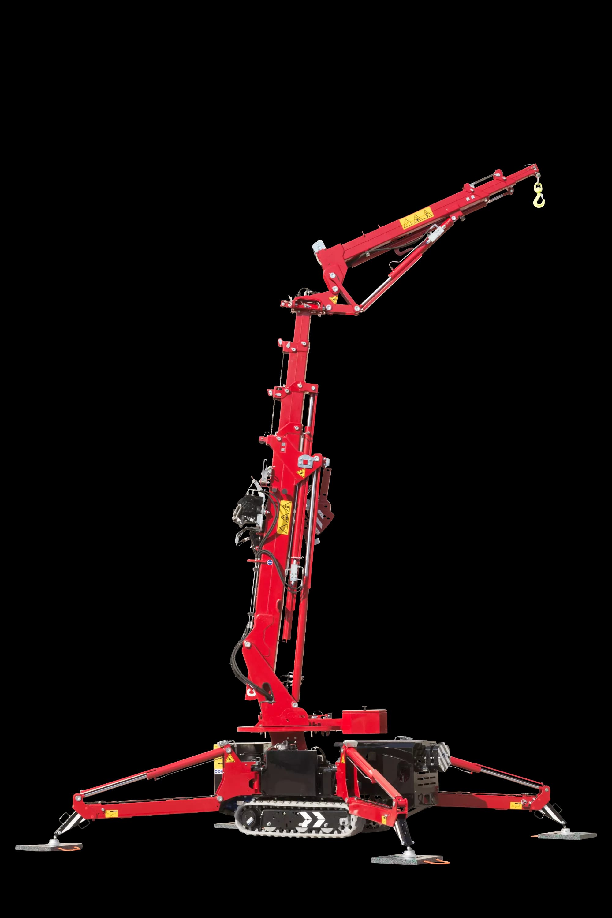 Bild des Hoeflon C4e Krans in aufrechter Position.